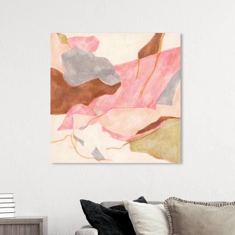 Wynwood Studio Canvas Abstract Grand Pink Canyon Pink and Modern & Contemporary Wall Art Canvas Print - 40 x 40