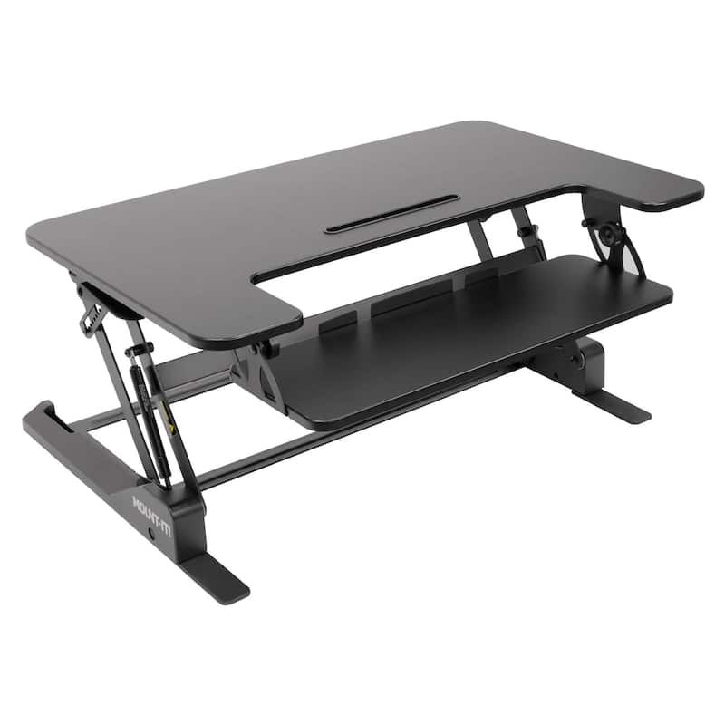 Mount-It! Height Adjustable Standing Desk Converter with 36" Wide Platform
