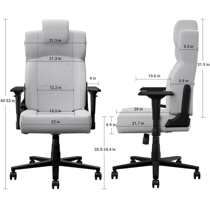 PU Leather Ergonomic Gaming Chair with Lumbar Support and Flip-Up Arms