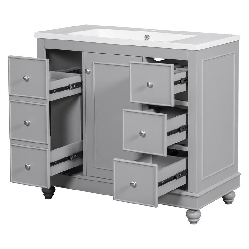 36" Gray Bathroom vanity