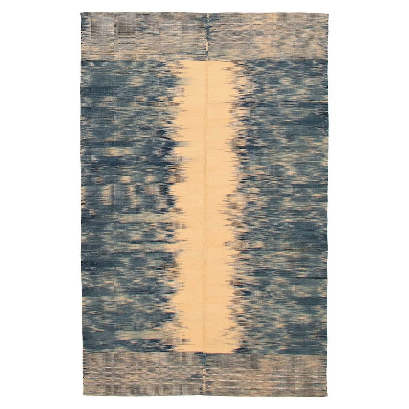 Ankara Blue Kilim 5'0" x 8'0" - 5'0 x 8'0 - Dark Blue - 5'0 x 8'0