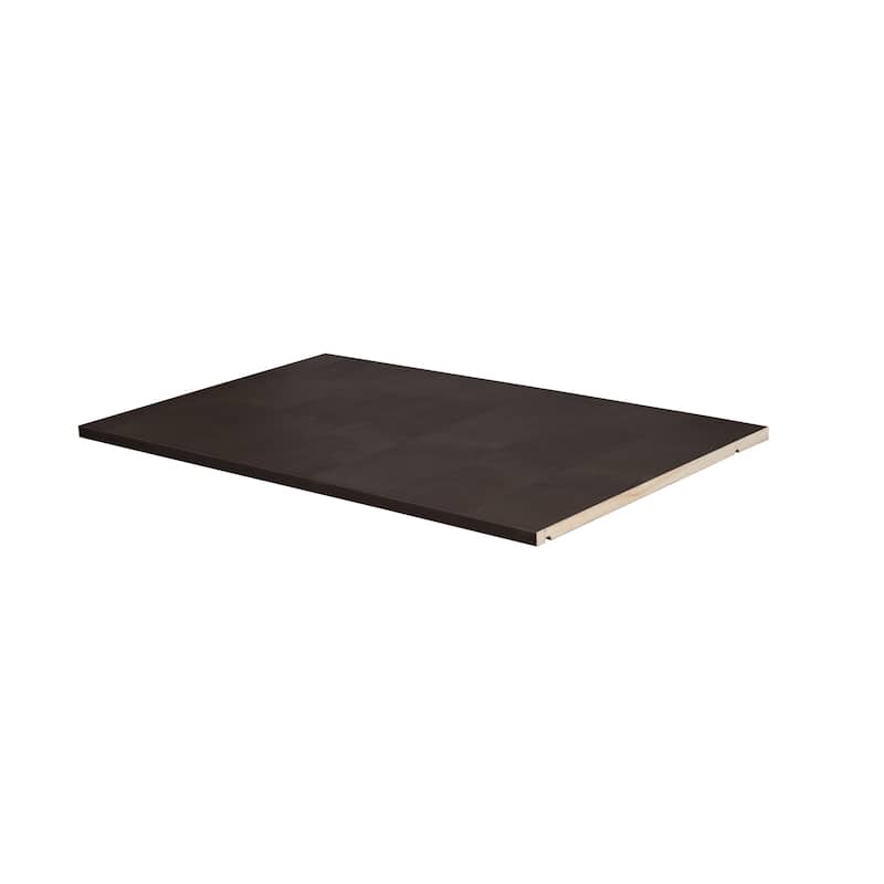 Palace Imports 100% Solid Wood Single Wardrobe Shelf (Wardrobe Sold Separately). - Java