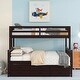 preview thumbnail 21 of 55, Separable Twin-Over-Full Bunk Bed Wooden Kids Bed with Twin Size Trundle,Guardrails,Drawers for Bedroom