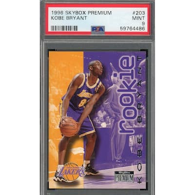 Kobe Bryant 1996 Skybox Premium Basketball Rookie Card #203 Graded PSA 9 - 8'6" x 11'6"