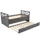preview thumbnail 8 of 37, Twin Size Wooden Daybed with 2 Drawers and Trundle for Kids Teens