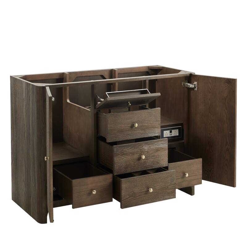 Gracyn 48" Single Vanity, Sable, w/FreePower Wireless Charger