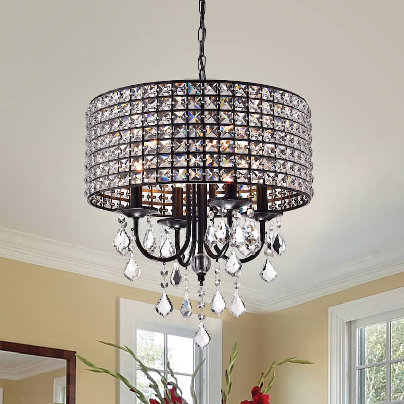 Chione Crystal 4-light Drum Chandelier