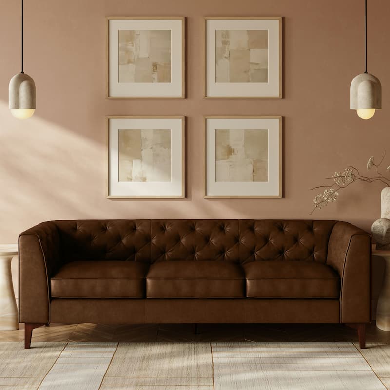 Poly & Bark Essex 89" Sofa - Full Grain Genuine Italian Leather