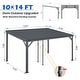 preview thumbnail 33 of 47, Domi Lean to Gazebo, Outdoor Hardtop Wall Mounted Gazebo with Sloping Galvanized Steel Roof