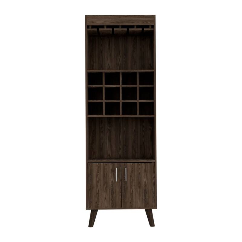 Bar Cabinet Bull, Living Room, Dark Walnut，High quality and durable - Brown