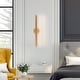 preview thumbnail 11 of 13, Modern Gold LED Long Strip Wall Sconces Bathroom Vanity Lights
