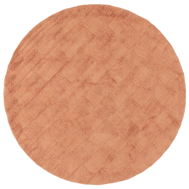 SAFAVIEH Handmade Easy Aygul Care Machine Washable Rug - 6' Round - Rust - Round
