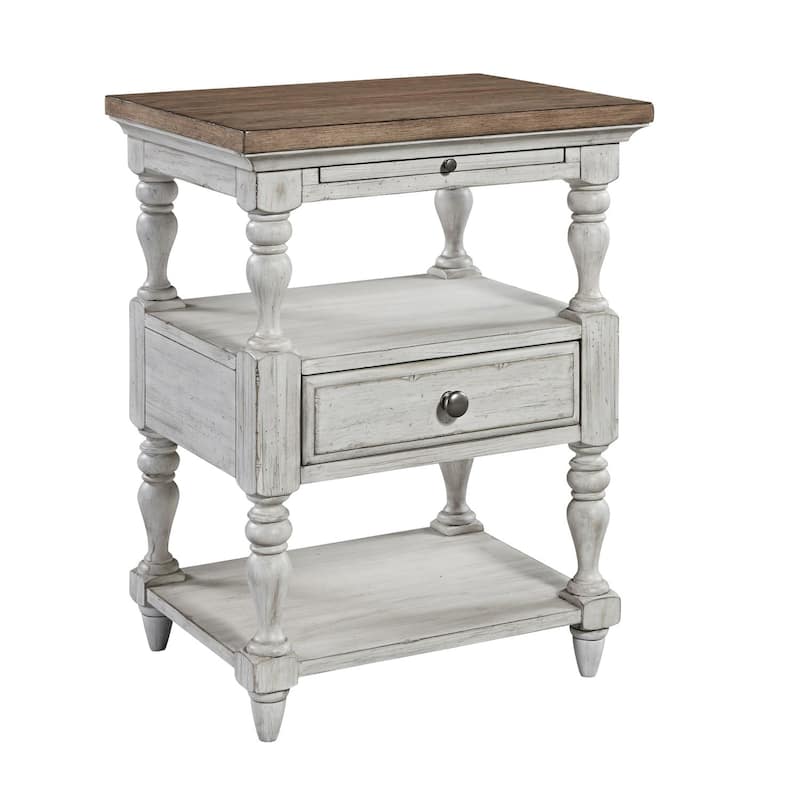 Farmhouse Reimagined Antique White 1-Drawer Night Stand
