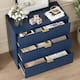 3 Drawer Fluted Dresser, 32 Inch Wide Nightstand with Large Drawer End Table for Bedroom
