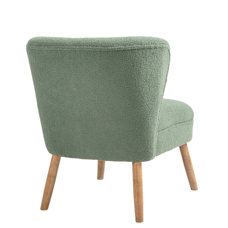 Linen Armless Accent Chair Slipper Chair