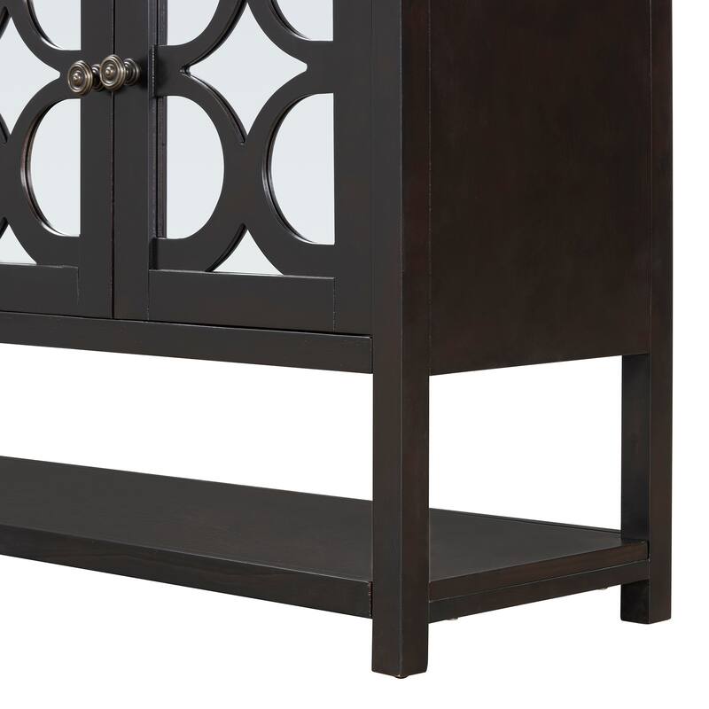 60''W Sideboard with Mirrored Doors - N/A