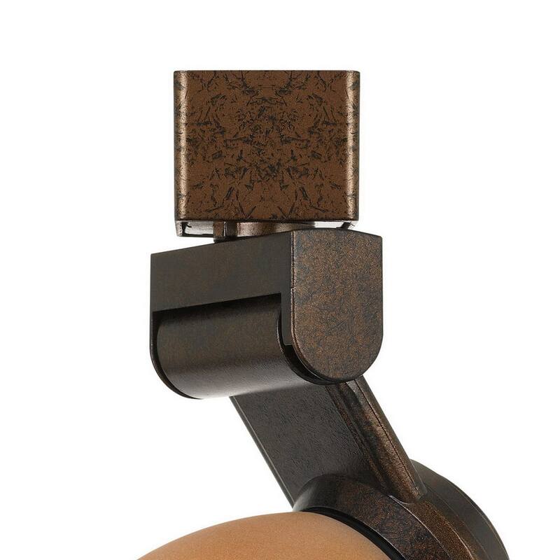 12W Integrated LED Track Fixture with Polycarbonate Head, Bronze and Orange