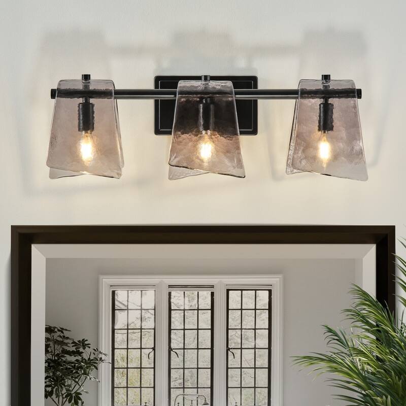 Starsky 3 - Light Modern Dimmable Gray Glass Bathroom Vanity Light