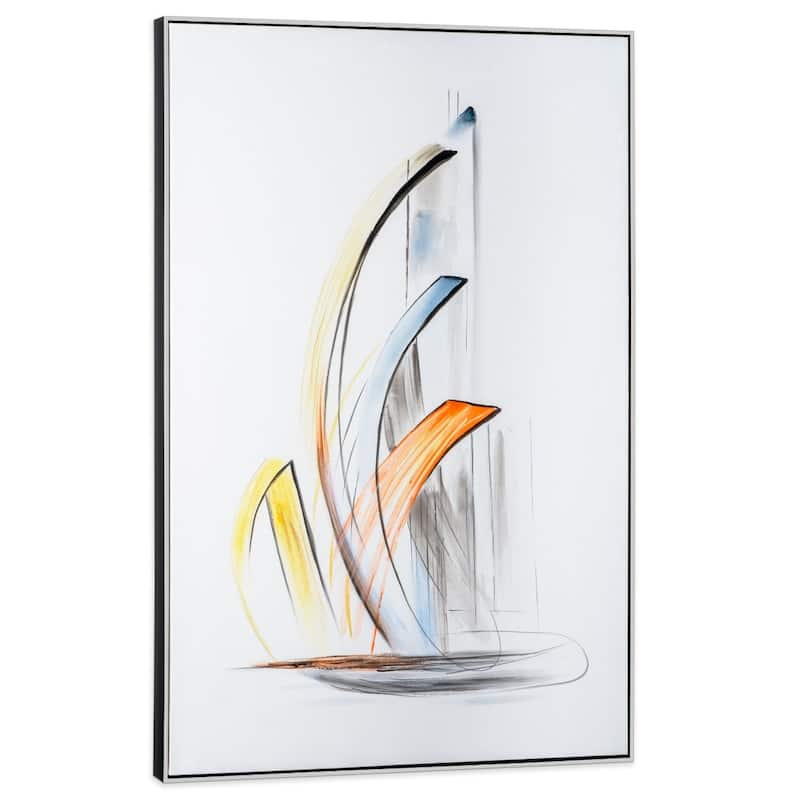 Schooner Winds Hand Painted Framed Canvas