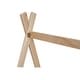 preview thumbnail 9 of 8, Twin Size Tent Floor Bed with X-Shaped Railings, Triangle Structure, Solid Wood Frame, and Hanging Board, White+Natural
