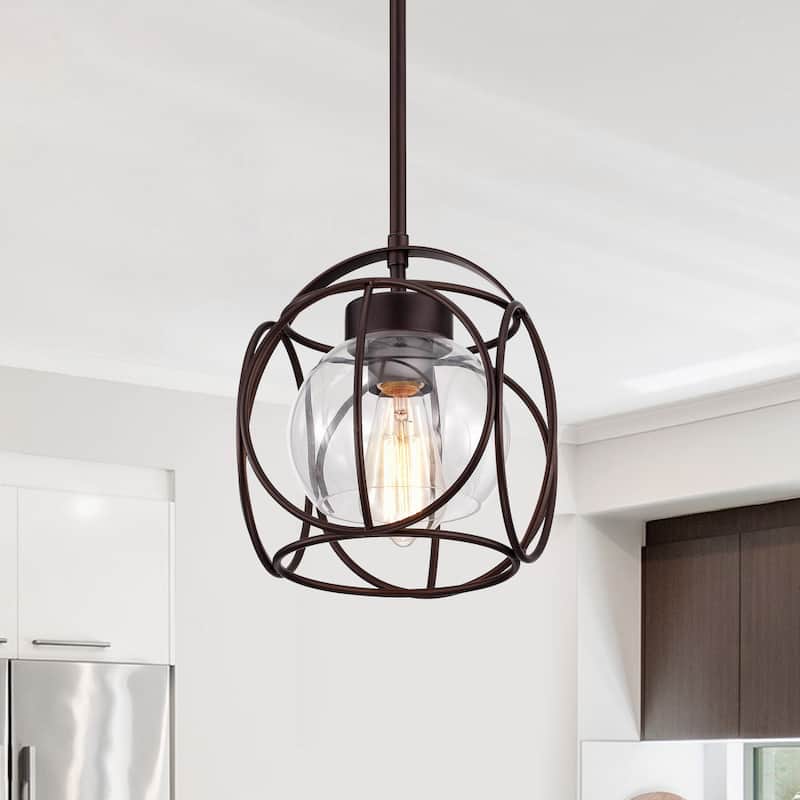 1-light Oil Rubbed Bronze Hanging Pendant