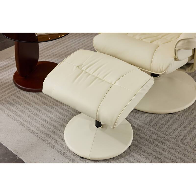360° Swivel Massage Lounge Chair with 5-Point Vibration & Heated Seat