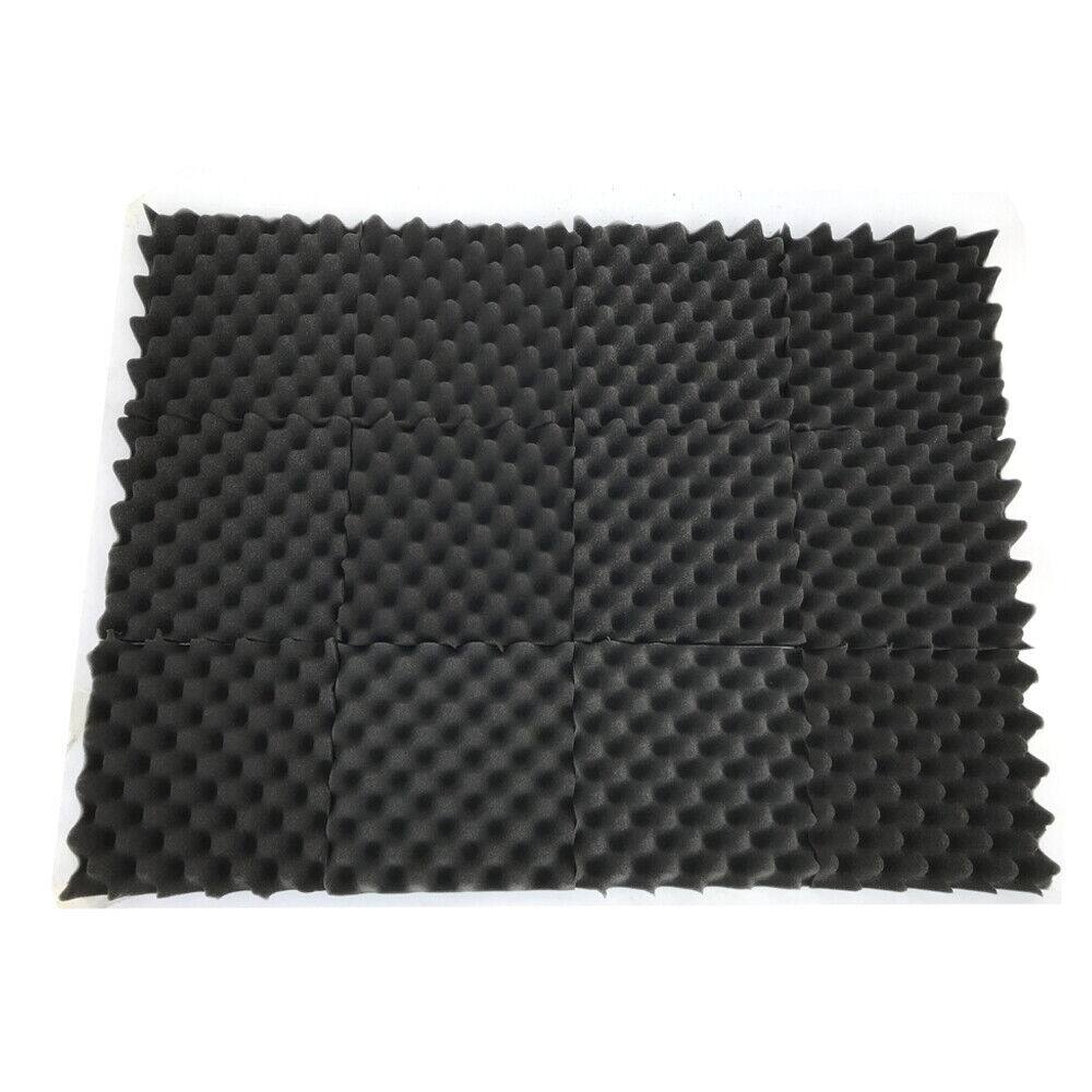 50 Pcs Acoustic Studio Soundproofing Egg Crate Foam 2x12x12in On