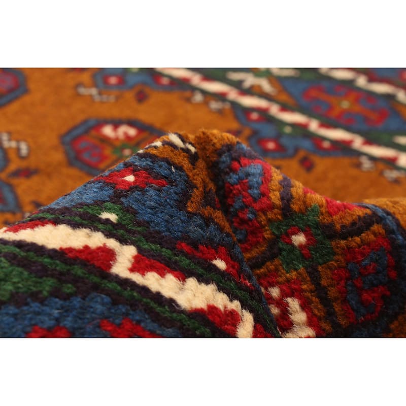 ECARPETGALLERY Hand-knotted Afghan Brown Wool Rug - 2'9 x 4'7