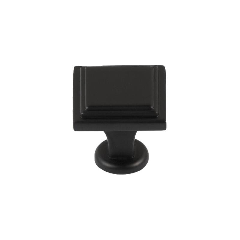 Utopia Alley Valetta Cabinet Ring Pull Knob -Matt Black Drawer Pull Knobs 0.94" - 10 pack - Matt Black