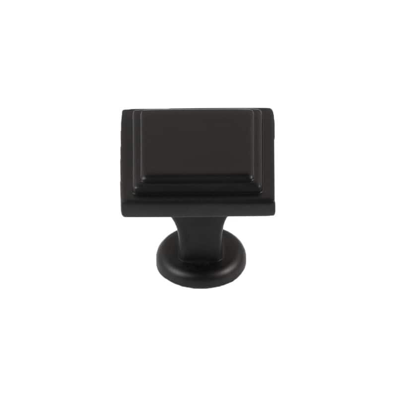 Utopia Alley Valetta Cabinet Ring Pull Knob -Matt Black Drawer Pull Knobs 0.94"