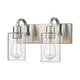 preview thumbnail 84 of 105, Bathroom Vanity Light Fixtures - Farmhouse Wall Light for Bathroom 2-Light - Brushed Nickel