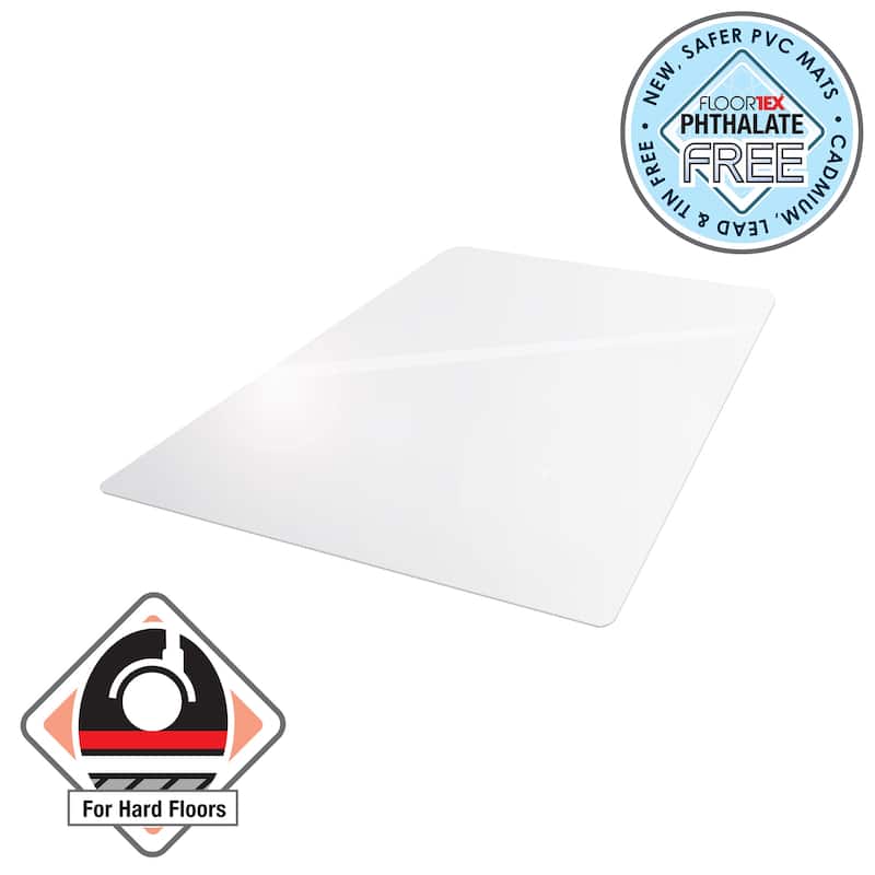 Advantagemat® Vinyl Rectangular Chair Mat for Hard Floor - 46" x 48"