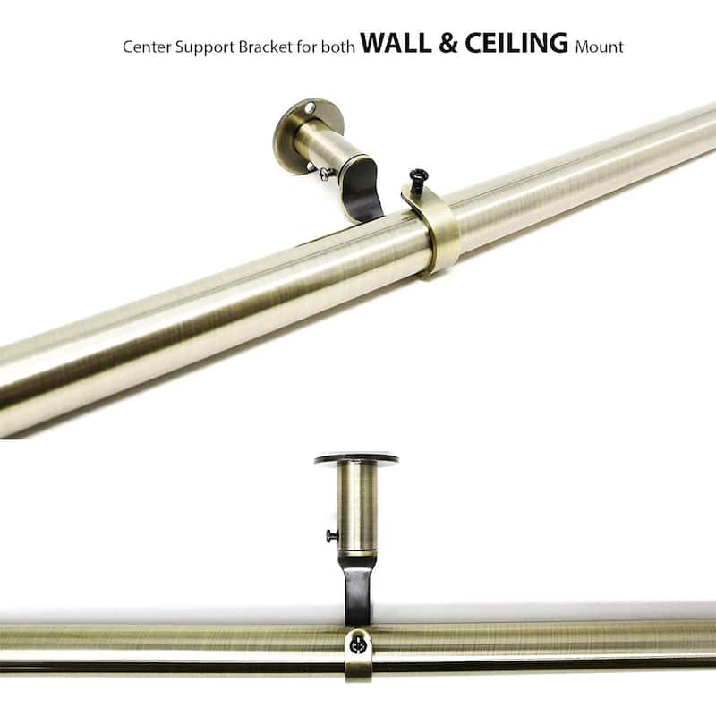 Energy-saving Wraparound Adjustable French Blackout Curtain Rod Set