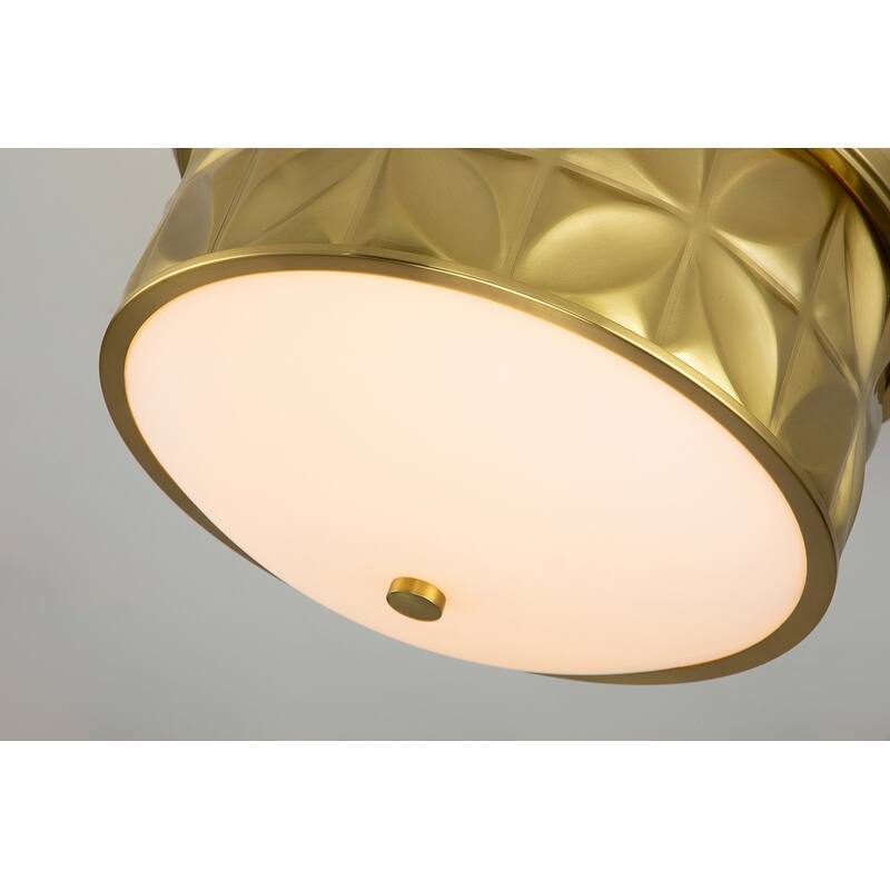 Epsilon Aged Brass Flushmount