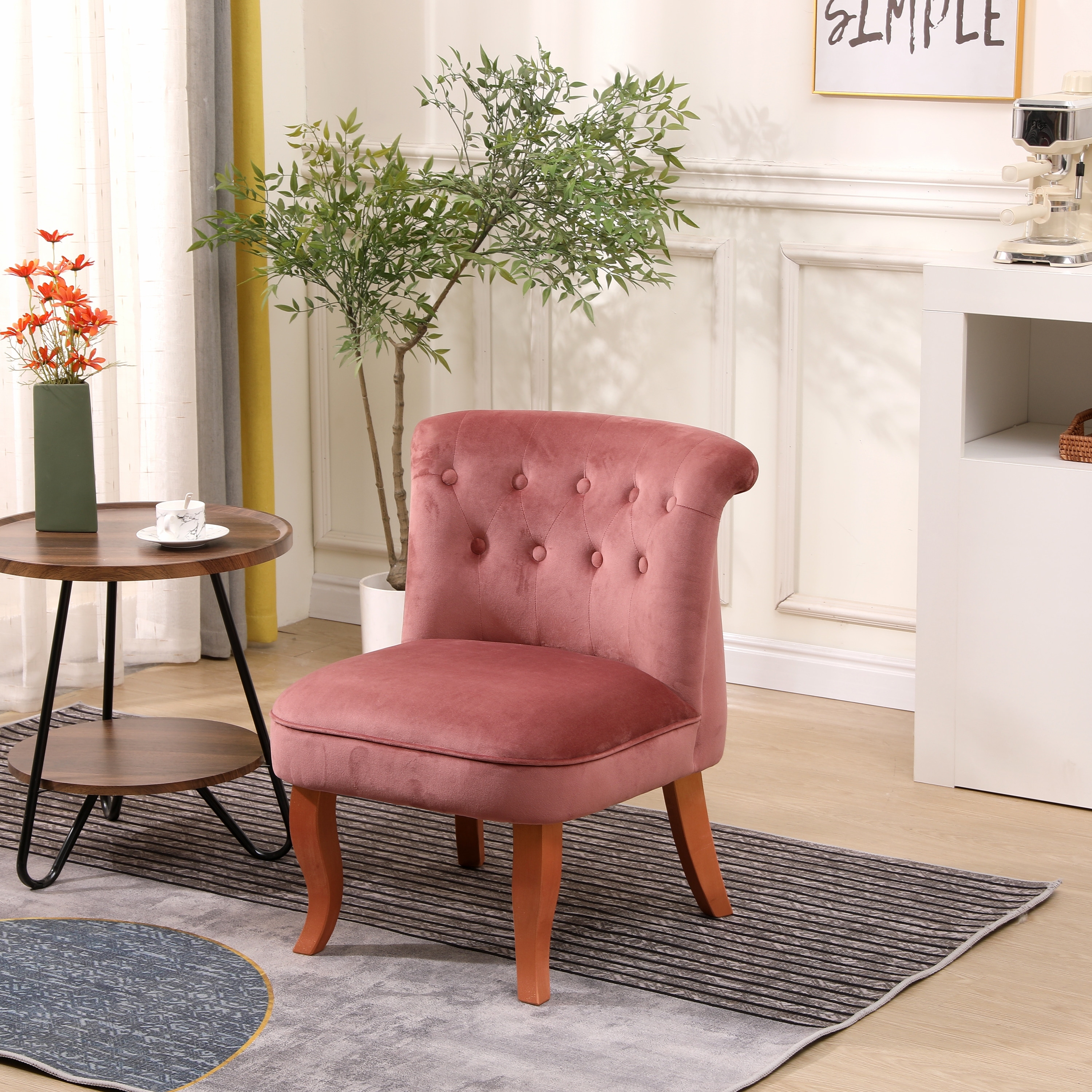 Blush Pink Velvet Chair Shell Chair Pink Blush Pink Velvet Pink