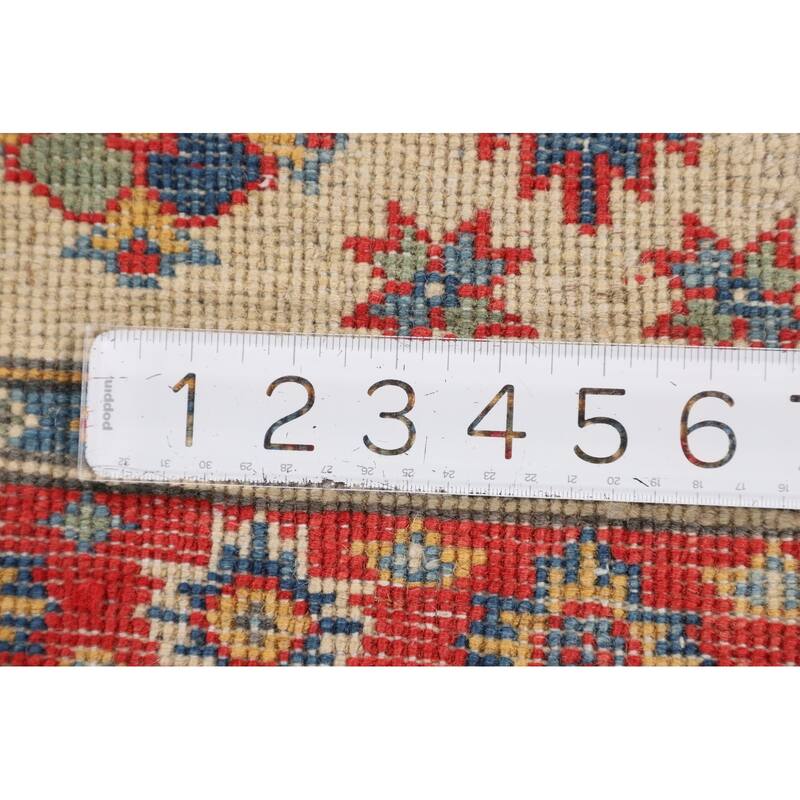 Geometric Kazak Oriental Runner Rug Handmade Wool Carpet - 2'3" x 6'0"