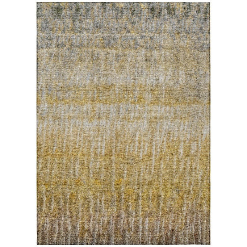 Machine Washable Indoor/ Outdoor Contemporary Ombre Chantille Rug