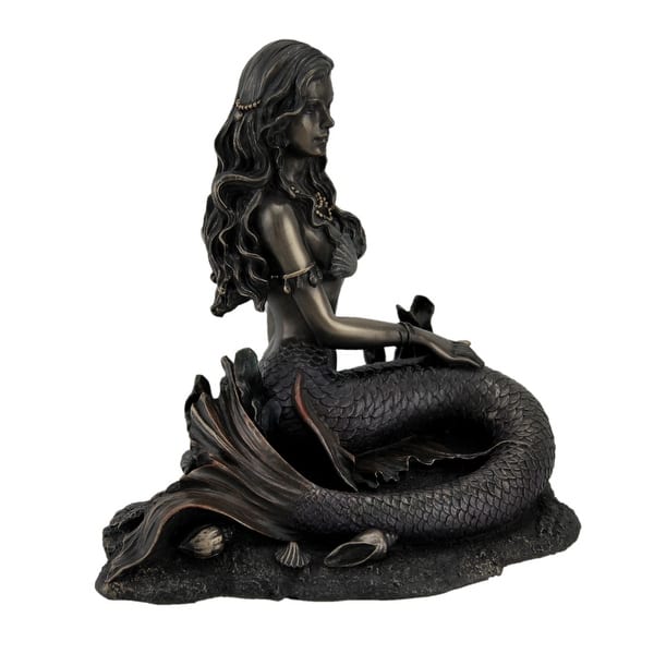Shop Enchanted Song Bronze Finish Mermaid Sitting On Ocean Floor