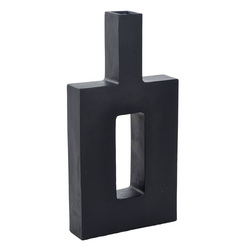 Harp & Finial Pont Vase - Tall - Matte Black