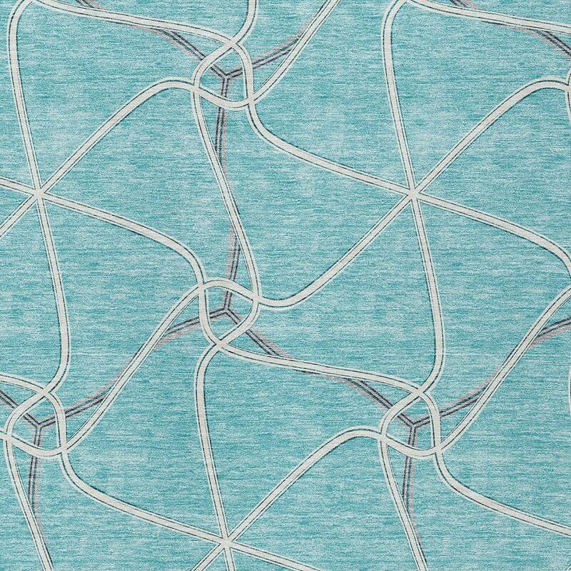 HomeRoots Geometric Transitional Rectangle Outdoor Rug