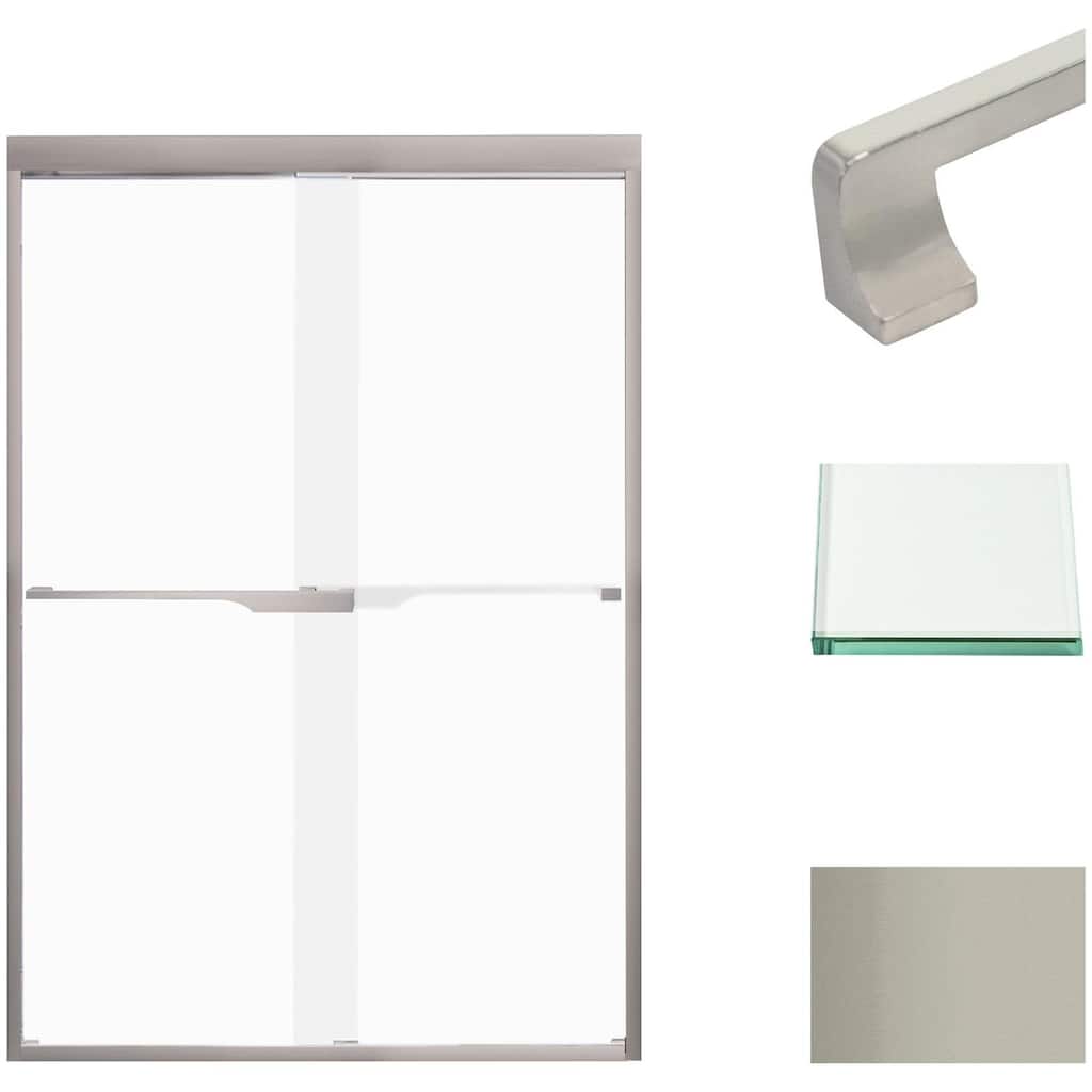 Transolid FBPT487008F-J 70" High x 47" Wide Bypass Frameless Shower