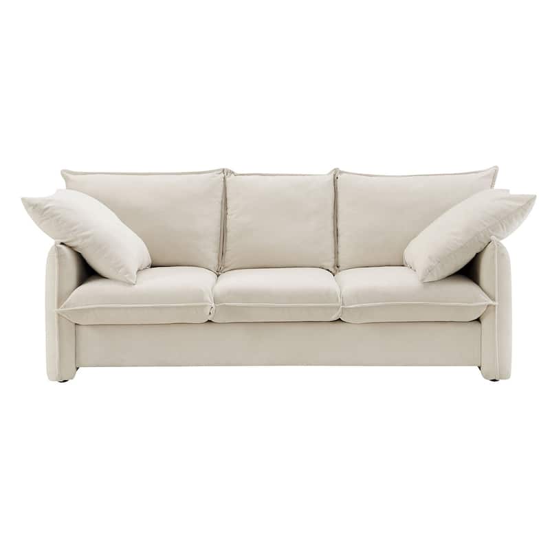 Mid-Century Modern 3-Seater Soft Sofa for Living Room, Apartment, Lounge, Bedroom