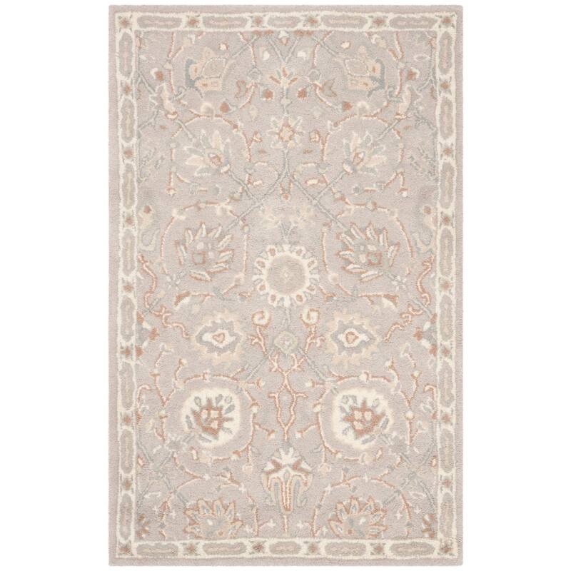 SAFAVIEH Handmade Heritage Plume Stripe Traditional Oriental Wool Rug