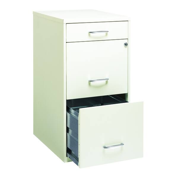 Space Solutions 18 Deep 3 Drawer Organizer File Cabinet Pearl White Overstock 8225521