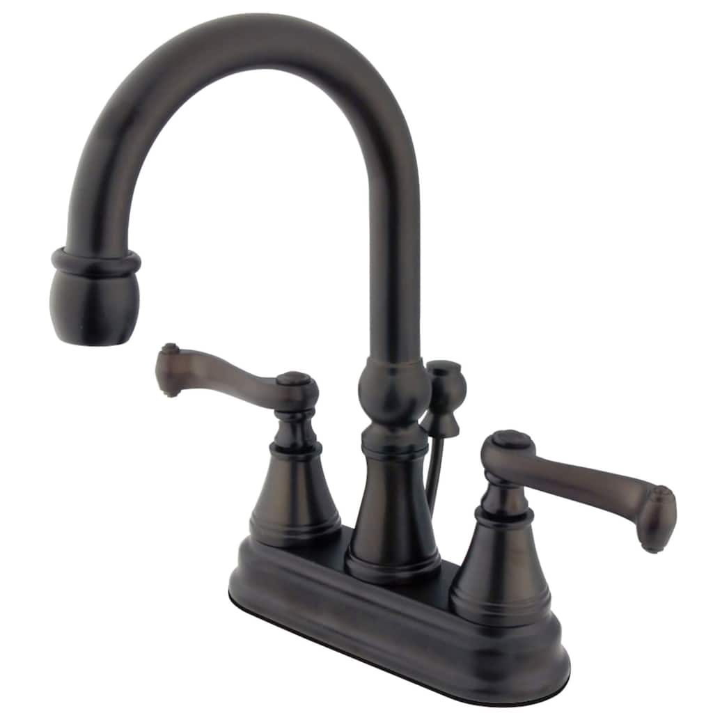 Kingston Brass Royale 1.2 GPM Deck Mounted Bathroom Faucet with Lever