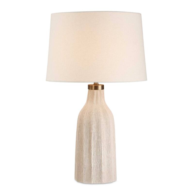 Uttermost Maddox Textured Off White Table Lamp - 17.00" W x 28.50" H x 17.00" D