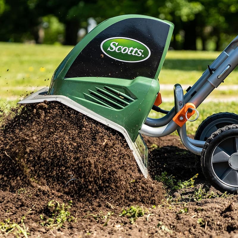 Scotts Outdoor Power Tools 13.5-Amp 16-Inch Electric Garden Tiller Cultivator, Adjustable Tines