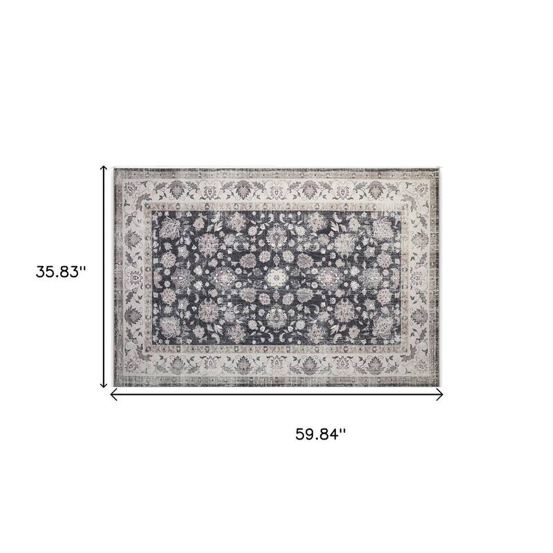 HomeRoots Oriental Casual Rectangle Area Rug