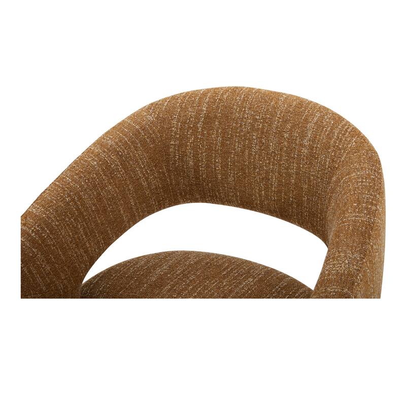 NADAAL STUDIOS Melisande Dining Chairs, Amber Glow Bouclé Upholstery, Feather and Foam Cushions