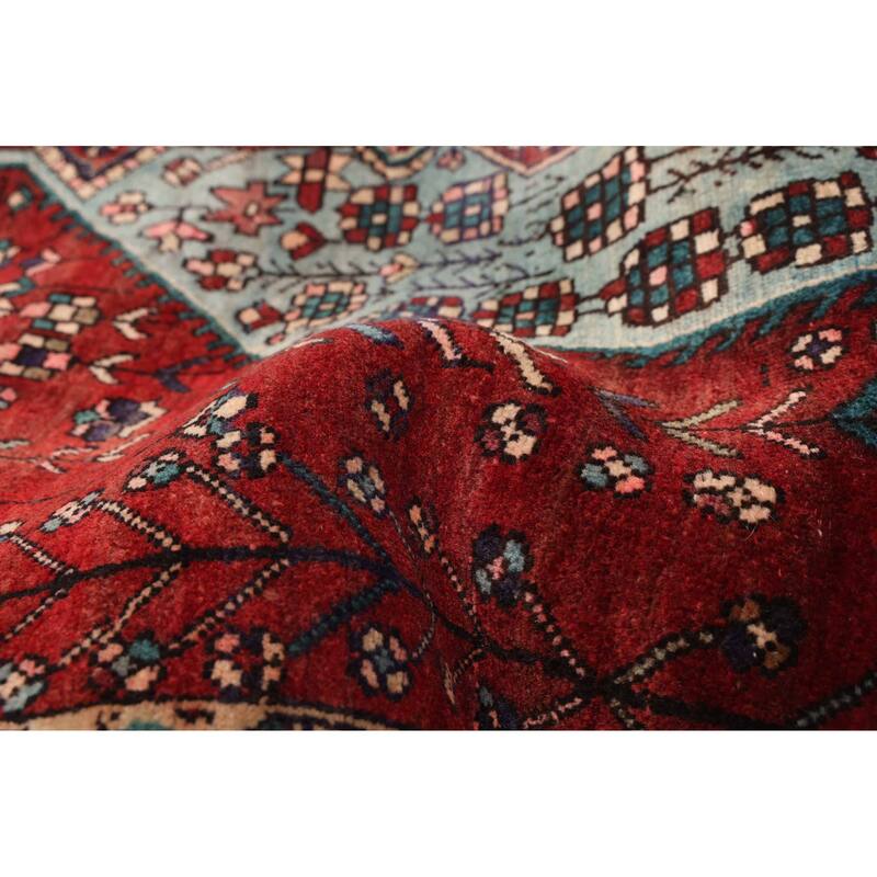 ECARPETGALLERY Hand-knotted Anatolian Vintage Dark Red Wool Rug - 4'1 x 6'4
